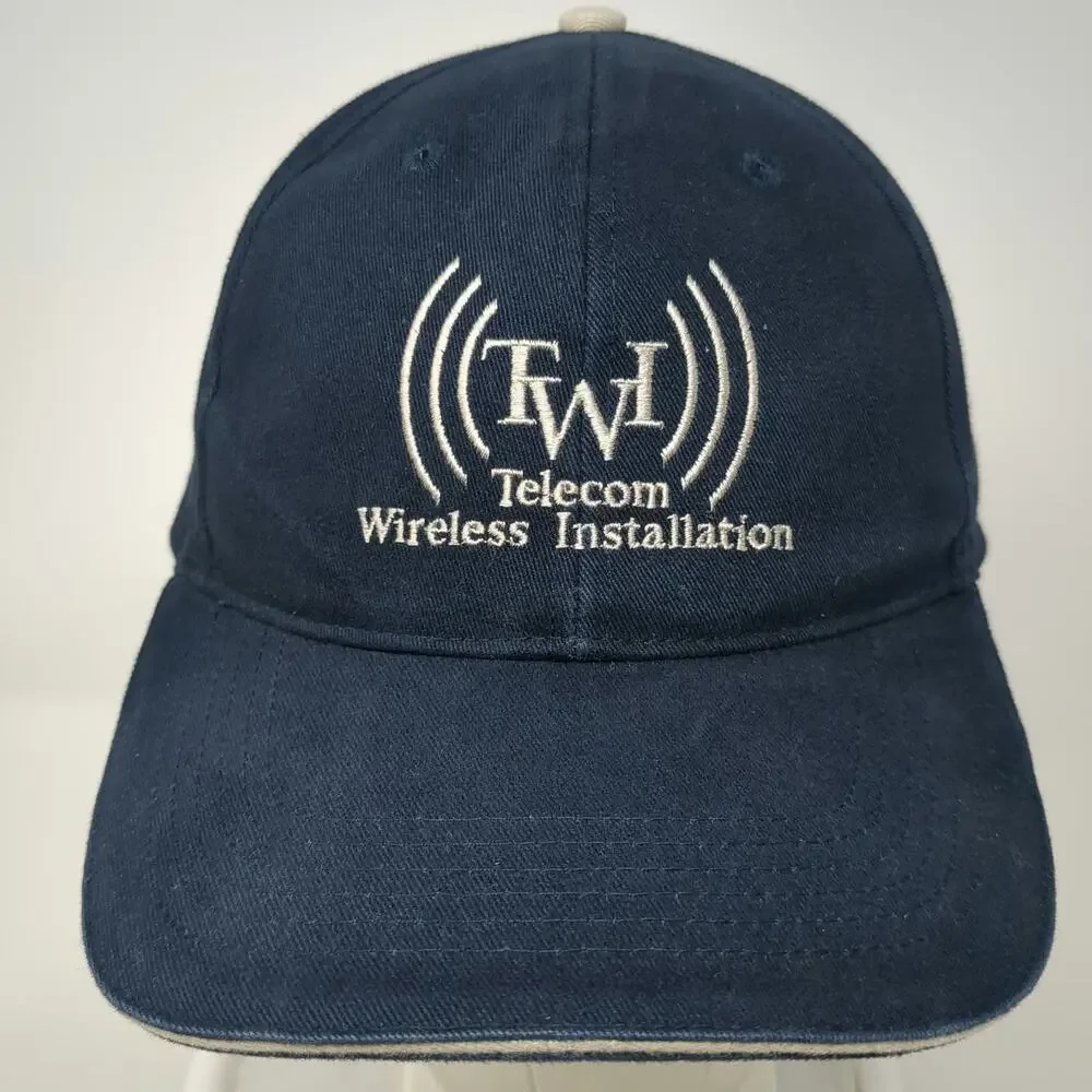 Pacific Headwear Blue Baseball Cap One Size FWI Telecom Wireless Installation